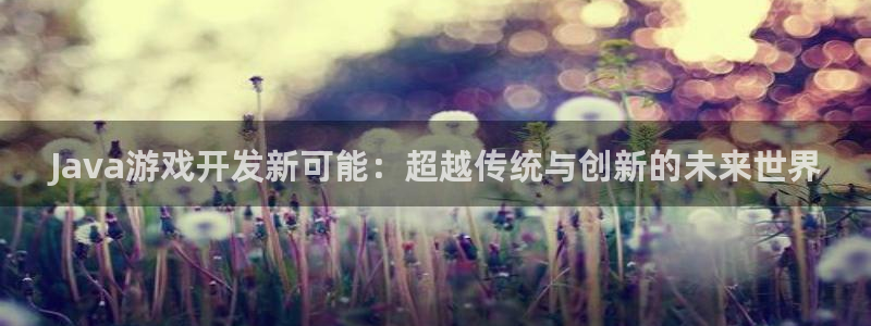 沐鸣娱乐2官网网址：Java游戏开发新可能：超越传统与创新的未来世界