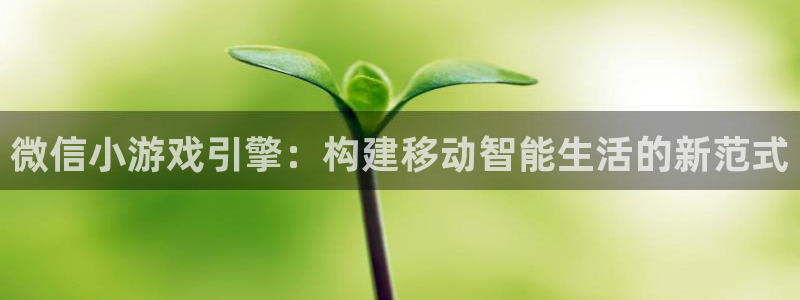 沐鸣娱乐臼44262：微信小游戏引擎：构建移动智能生活的新范式